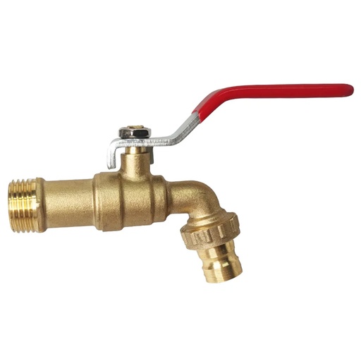 Brass Bib Cock (2-Pc, Brass Polish)